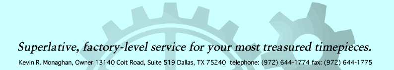 Superlative factory-level service for your most treasured timepieces.
